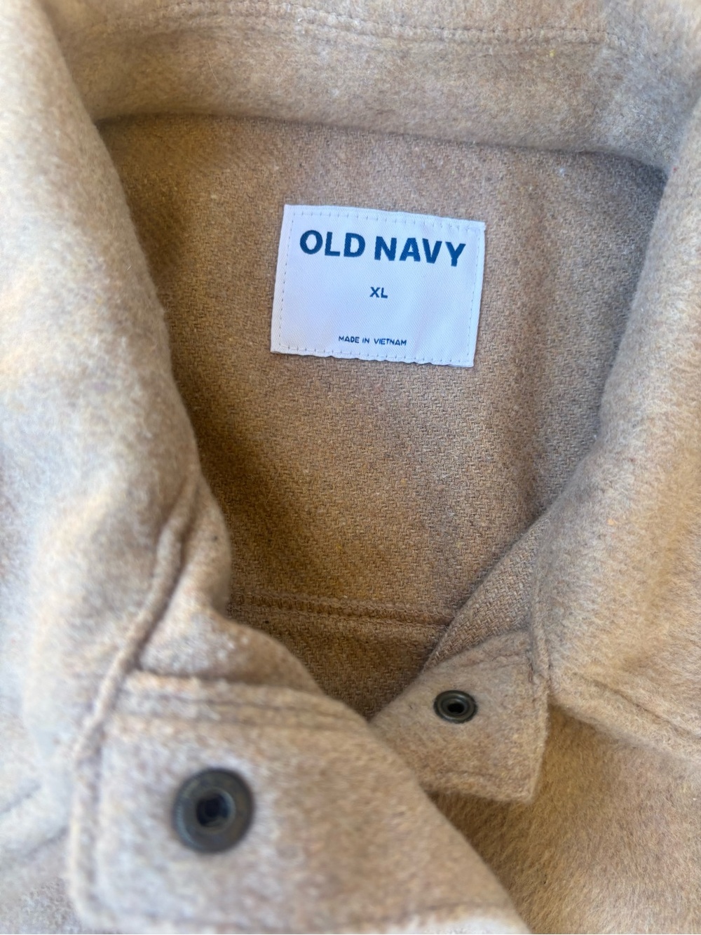 Old Navy Men's Beige Wool-Blend Shacket